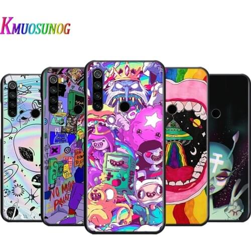 Silicone Cover Aesthetics Cartoon alien For Xiaomi Redmi Note 9 9S Pro Max 8T 8 7 6 5 Pro 5A 4X 4 Phone Case Coque