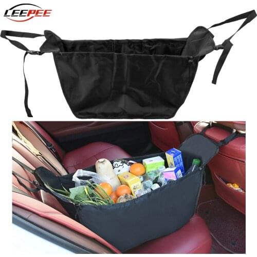 Car Storage Bag Rear Seat Hanging Camping Shopping Basket Large Capacity Oxford Cloth Folding Off Road Auto Accessories Interior