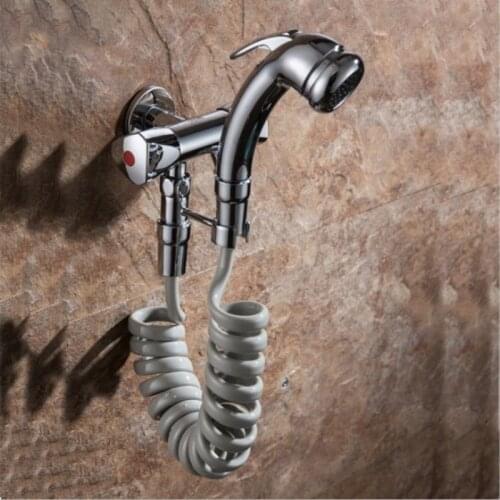 Bidet Faucet Set Brass Shower Tap Washer Mixer Muslim Ducha Higienica Cold Hot Water Mixer Crane Shower Sprayer Head