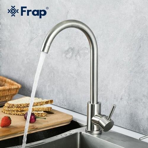 Frap Stainledd Steel Kitchen Faucet Kitchen Sink Mixer Faucet Single Handle Taps Torneira Cozinha Y40193