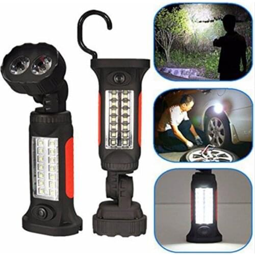 LED Lantern Flashlight Torch Work Lights With Magnetic Hook Hanging Portable Outdoor Hiking Travel Camping Light Battery Powered