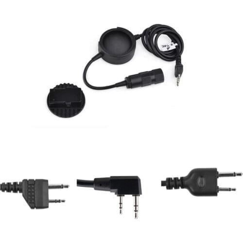 TAK YIYING Z-tactical New ZTCI Tactical PTT New Headset Plug Hole Military PTT For Midland Z138 BLACK