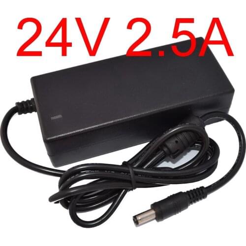 1pcs New Adequate power 24V2.5A AC 100V-240V Converter Adapter DC 24V 2.5A Power Supply DC 5.5mm x 2.5mm Charger
