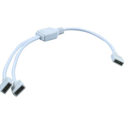 1pcs 1 to 2 Ports Led Strip Light Connector Female Connection Cable 4 Pin Splitter for 3528 5050 3014 RGB Led Strip Light