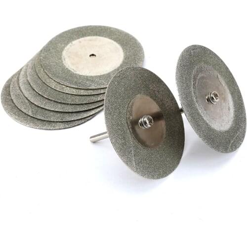 10pcs 50mm Mini Diamond Coated Cutting Off Discs Fit Rotary Tool Replacement for Dremel Drill