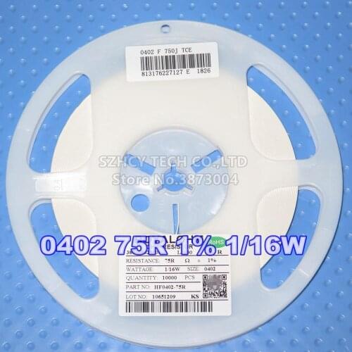 10000Pcs 0402 2.55K 1% 1/16W HF0402 New and origianl