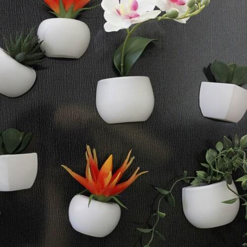 2Pcs Artificial Plant Fridge Magnets Potted Plant Multi-Purpose Magnetic Decorative Artificial Plant Home Kitchen Decoration