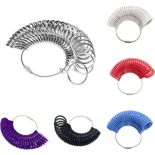 5 Colors UK A-Z Ring Measuring Instruments Hight Quality Metal Ring Size Set Fashion Jewelry Equipments DIY Standard Tool