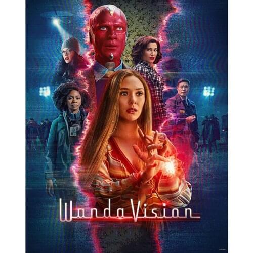 5D DIY Diamond Painting "WandaVision" Movie Poster Diamond Embroidery Cross Stitch Kit Mosaic Home Decor Gift