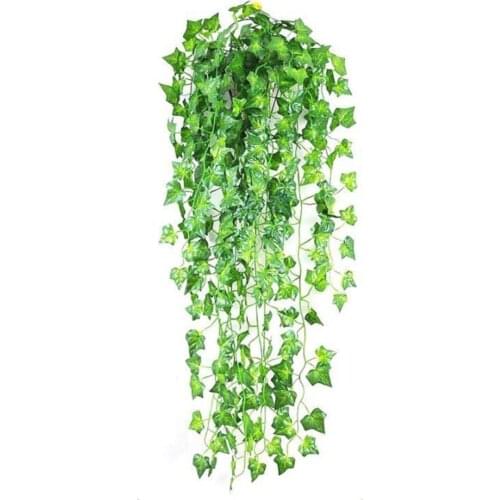 9 pcs Green dangling artificial ivy 80 cm decorative flower leaf natural home decor washable accessories garden wall nature wood