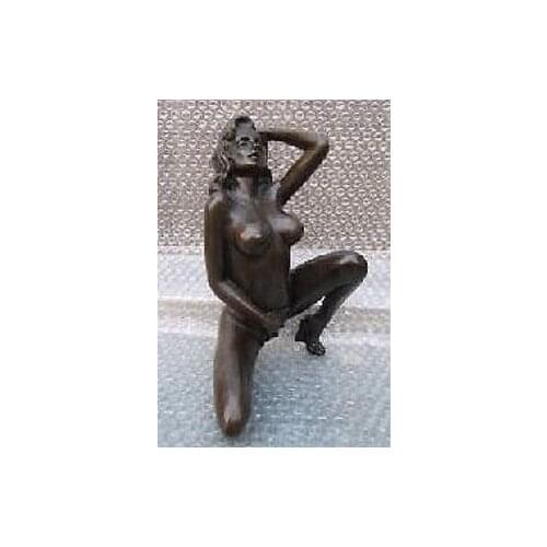 B0602 Erotic Nude Woman Bronze Statue Female Sculpture