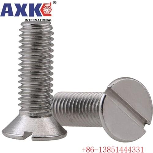 10/50pc M3 M4 M5 M6 M8 304 A2-70 stainless steel GB68 Metric Threaded Slotted Flat Countersunk Head Machine Screw Bolt