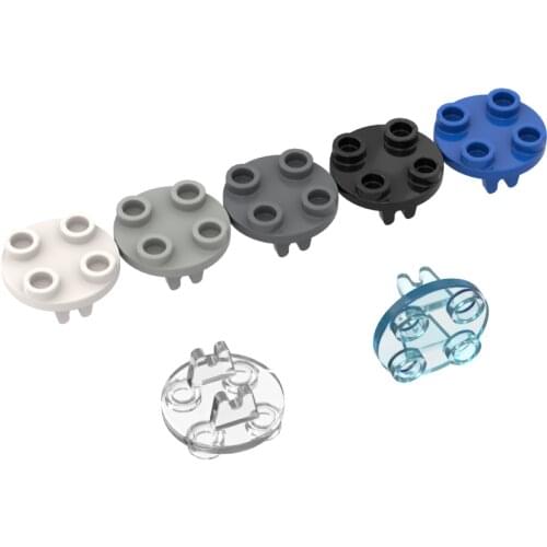 BuildMOC 2655 2X2 round plate wheel fork round 2 x 2 thin plate pulley frame For Building Blocks Par