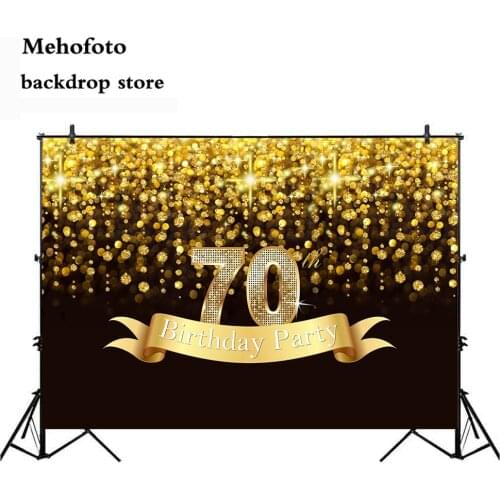 Neoback Background for photography 70th birthday Party Decoration Banner Bokeh Glitter Photo Background Studio Portrait Backdrop