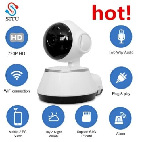 V380 HD 720P Mini IP Camera Wifi Camera Wireless P2P Security Surveillance Camera Night Vision IR Robot Baby Monitor Support 64G