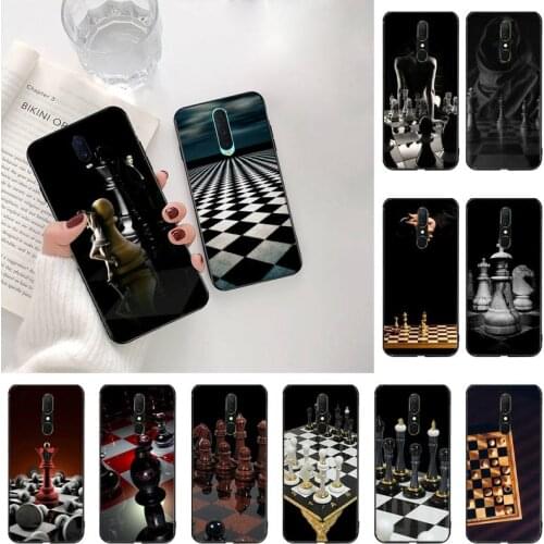International chess Soft black Phone Case For Oppo A5 A9 2020 A5S Reno2 z Renoace 3pro Realme5Pro