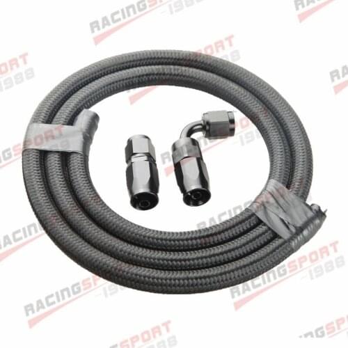 Nylon Cover Braided -8AN AN8 Oil Fuel Gas Line Hose 1M + Swivel Hose End Fitting