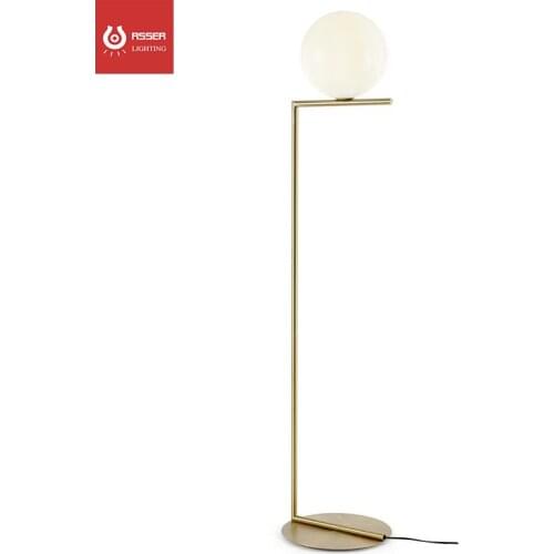 Nordic Design Modern Brushed Gold Matt Black LED Tall Floor Lamp Standing Lamp For Living Room Beauty Salon