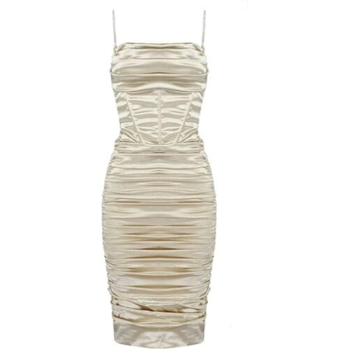 2021 New Women Dresses Sexy Bodycon Spaghetti Stap Women Party Club Elegant Midi Dresses Summer Ladies Clothing