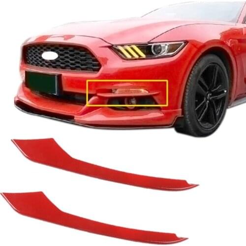 Pcmos Exterior Parts Red ABS Front Fog Light Eyebrow Cover Trim For Ford Mustang 2015-2016 Chromium Styling Stickers 2020 New