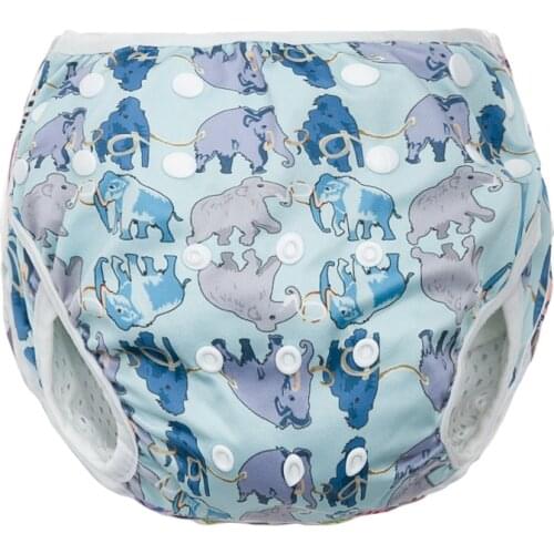 6pcs/lot Washable Unisex Baby Waterproof Breathable Swimming Trunks Newborn Kids Toddler Training Pants For 4Months - 4Years