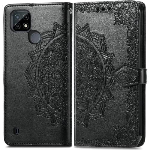 Shockproof Case 3D Mandala Wallet Skin Funda Realme C21 2021 Flip Case Leather 360 Protect for OPPO Realme C21 Case Realmi C 21