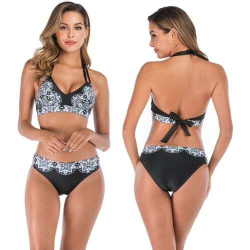Plus Size Lace Flower Bikini Micro Swimsuit Bikini Push Up Swimwear Bathing Suit Strappy Swimsuit Bandage Bikinis Women
