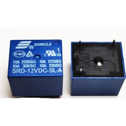 HOT NEW 12V relay SRD-12VDC-SL-A SRD 12VDC SL A SRD12VDCSLA 12VDC DC12V 12V 10A 250VAC 4PIN