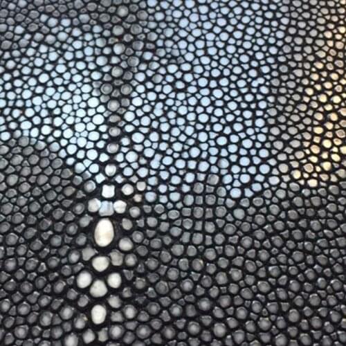 Luxury Polished Black Genuine Stingray Leather Skin Piece for Phone Pad/ Wallet/Shoes,Free Shipping