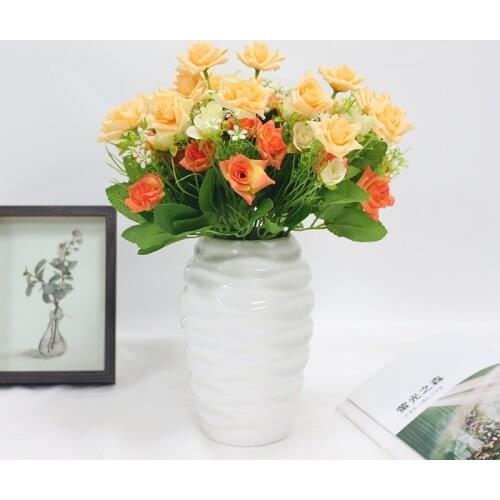 Roses artificial flowers silk decoration flowers bouquet for home party decoration diy wreath