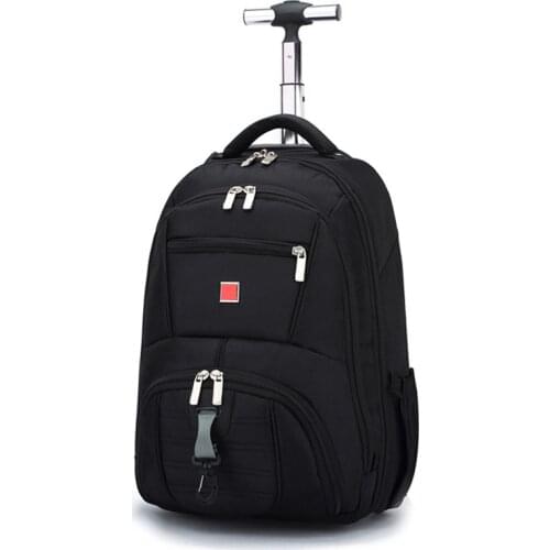 Swiss army knife suitcase trolley shoulder bag 18 inch backpack trolley dual-use bag travel bag fashion luggage