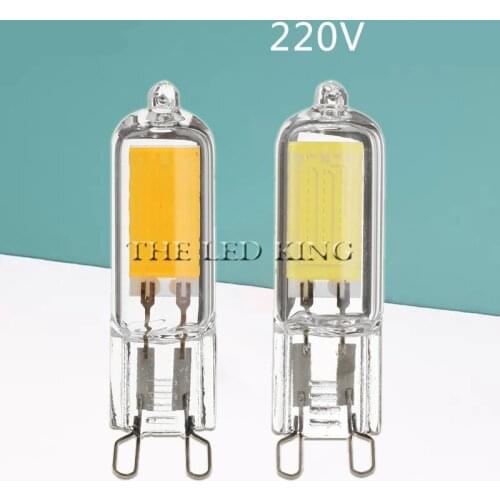Super Bright G9 LED Bulb Lighting 7W 9W 12W COB Glass Body LED Lamp Dimmable 220V Replace Halogen Ultra Bright Light Bulbs Home
