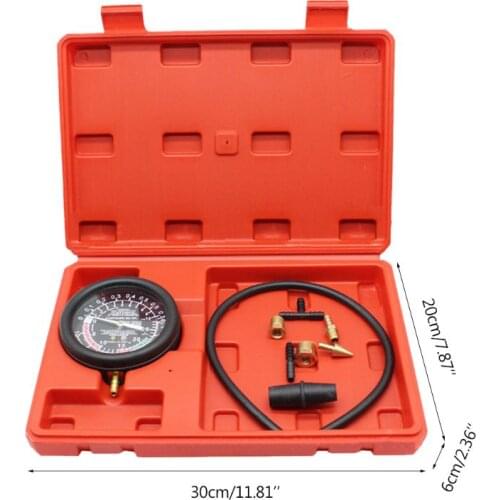 Engine Vacuum Pressure Gauge Fuel System Meter Seal Leakage Tester Car Truck Petrol Gas Compressor Detector Kit