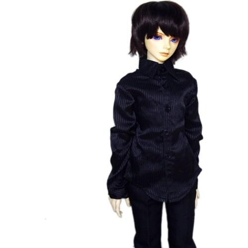 [wamami] 529# Black Satin Shirt/Top/Clothes/Outfit For SD17 DZ70 70cm BJD Doll