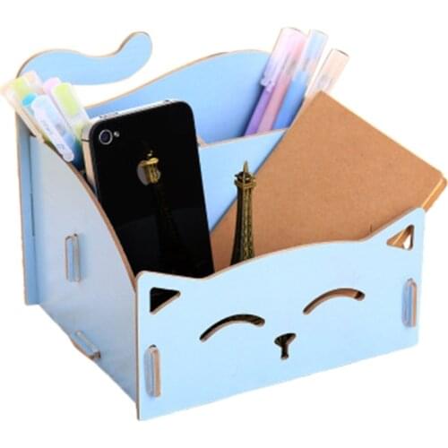 New Cosmetic Drawer Makeup Organizer Wood Makeup Brush Storage Box Container Nail Casket Holder Desktop Sundry Storage Case