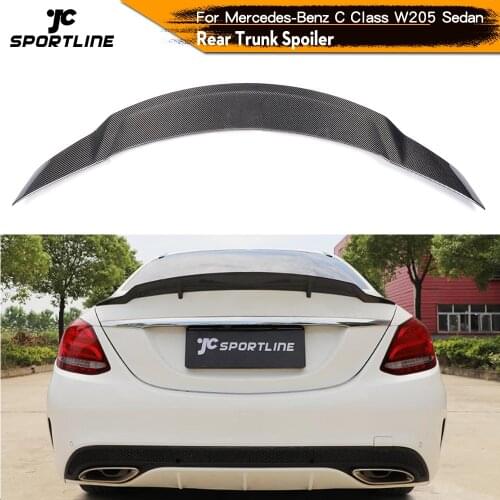 Carbon Fiber Rear Spoiler for Mercedes-Benz C Class C180 C200 C63 AMG W205 Sedan 4-Door 2015 - 2019