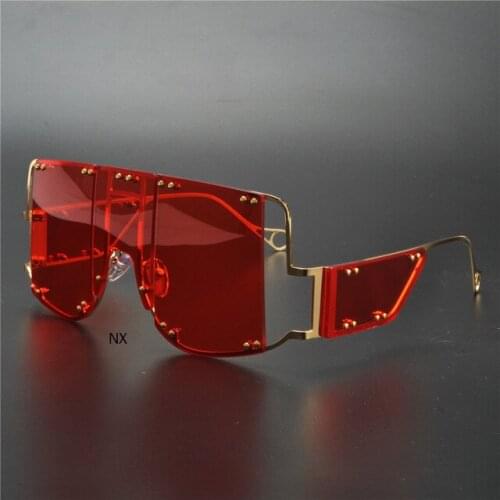 Mirror Punk Sunglasses Women 2020 Square Sunglasses Men Vintage Retro Male Female Sunglasses Eyewear UV400 Gradient NX