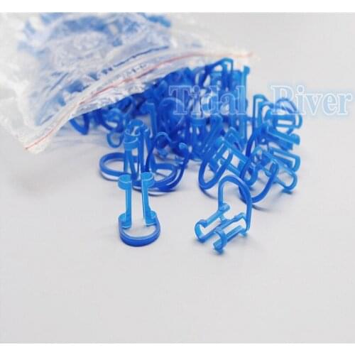 100/Pcs Dentist Plasdent Plastic Cotton Roll Holder Disposable Isolator Tools For Dental Lab
