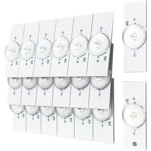 20PCS 6V SMD Lamp Beads with Optical Lens Fliter for LED TV Repair Led Light Strip Part Accessories