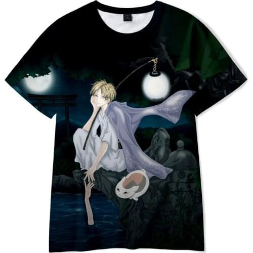 2021 New SummerAnime 3D Print T-shirts Men/women Natsume Yuujinchou Harajuku Style Streetwear Short Sleeve Oversize T-shirt Top