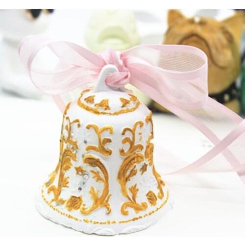 3D Silicone Molds Bells Soap Mold Silicone Soap Molds Bells Silica Gel Christmas Bells Moulds Candle Mould