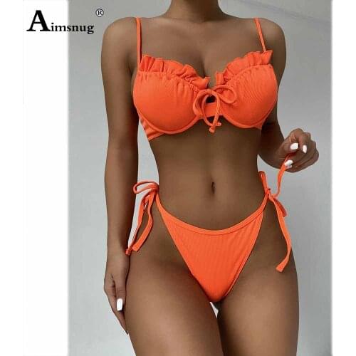 Aimsnug Orange Swimwear