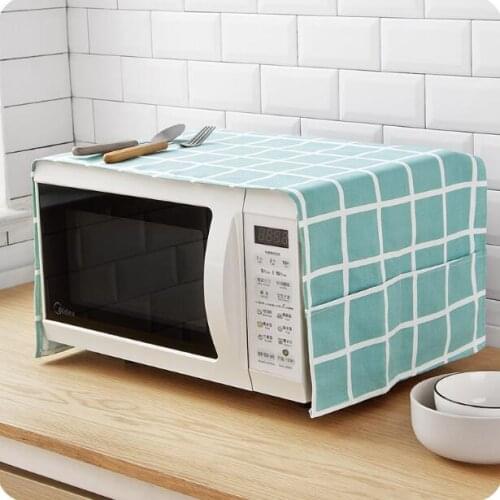Kitchen Accessories Decoration Home Microwave Oven Cover Oxford Cloth Dust Cover With Storage Bag