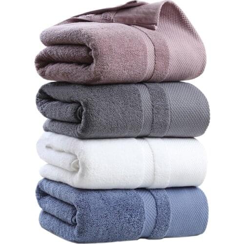 100% Cotton Large Thick Bath Towel Solid Color Bathroom Face Shower Towels Geometric Home Hotel For Adults Kids toalla de ducha