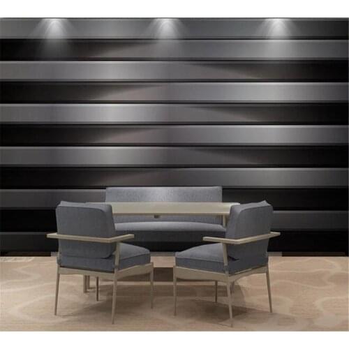 Beibehang Customized Wallpaper 3D Mural Personality Brushed Stereo Rectangle Gray European Industrial Style Background Wall