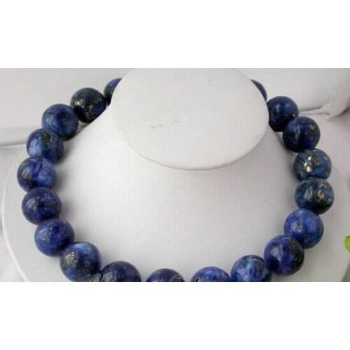 Free shipping ddh002573 17" big 16mm blue nature round lapis lazuli bead necklace