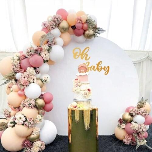 Beige Pink Bow of Balloons Garland Arch Kit Balloons Birthday Party Decorations Wedding Baby Shower Latex Party Baloon Ballons