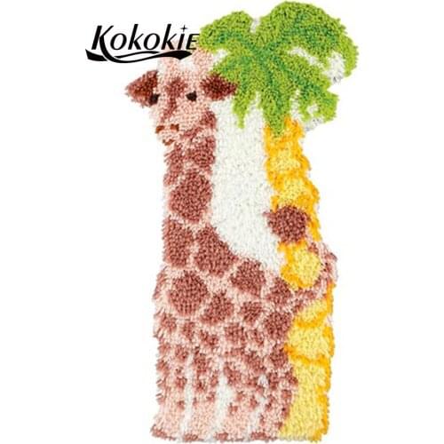 Diy crocheting knitting needle kits for carpet decorative latch hook kits rug carpet fabric embroidery yarn latch hook kussen