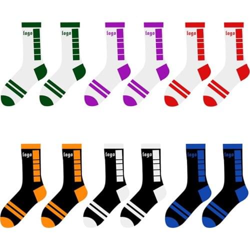 Hot Sale OEM Spring Autumn Knitted Seamless Crew Custom Logo Colors Cotton Mens Socks For Daily Life
