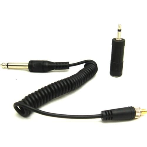 Yongnuo LS-PC635 RF-603 YN622 PC to 3.5mm 6.35mm Flash Sync Cable Cord With Screw Lock For Studio Strobe Light